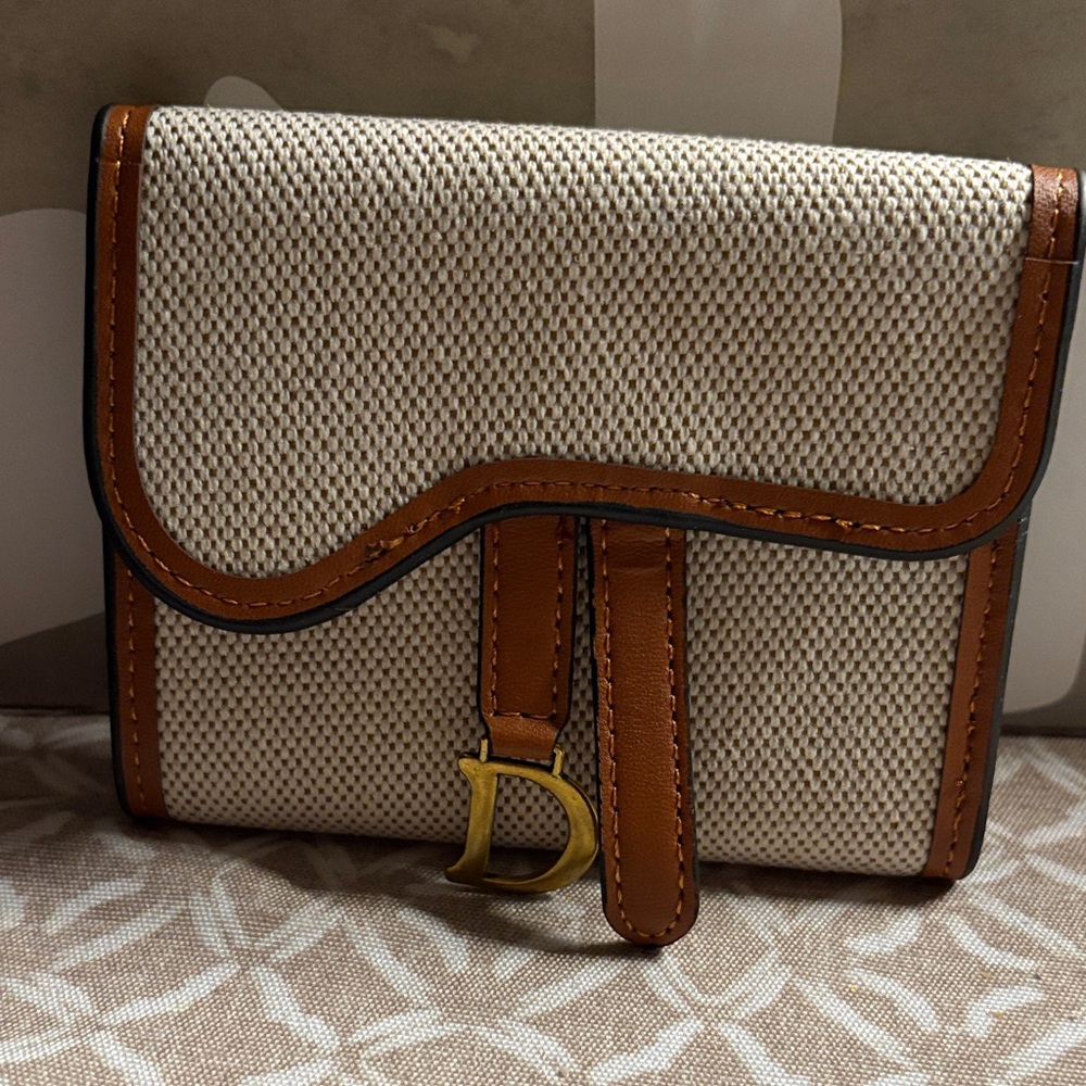 Brown and Cream Designer Women's wallet